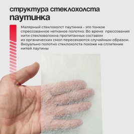 Стеклохолст Nortex Profi — паутинка 30 г/м², 1×50 м