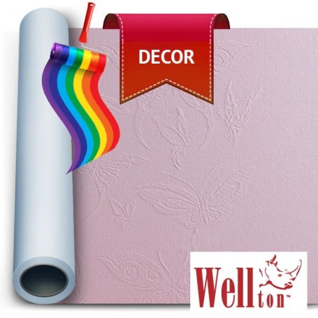 Стеклообои Wellton Decor Бабочки WD830, 1*12,5 м