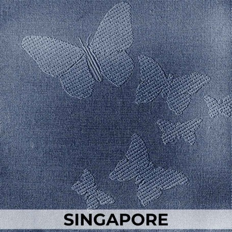 Жаккардовые обои Singapore by BauTex Design серо-синие