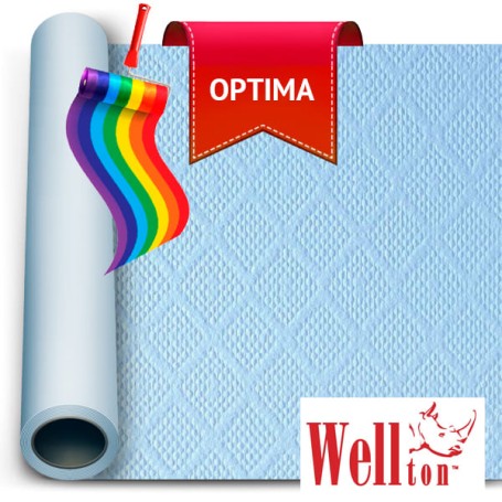 Стеклообои Wellton Optima Ромб особый WO490, 1*25 м