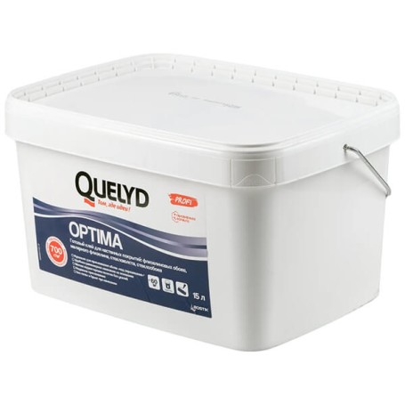 Quelyd Optima — готовый клей для стеклообоев, 15л
