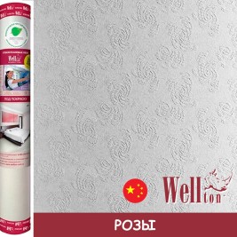 Стеклообои Wellton Decor WD810 Розы 1×12,5 м